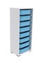 Hanah Home Armario Multiusos Blanco y Azul